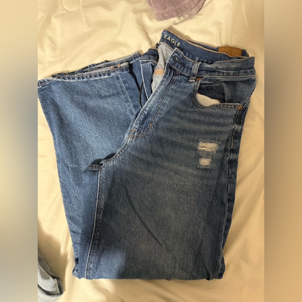 American Eagle Denim Jeans with Tan Stitching